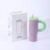 New hot-selling dopamine straw cup 101 stainless steel large-capacity thermos cup outdoor portable ice cup