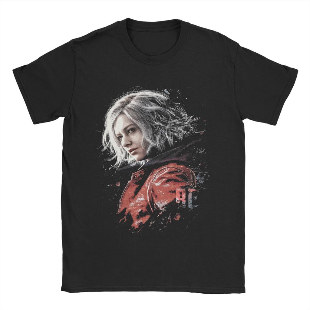 Męskie Koszulki Leon i Grace Resident Evil Requiem 100% Bawełna Ubrania Zabawne Krótki Rękaw Okrągły Dekolt T-shirty Koszulka