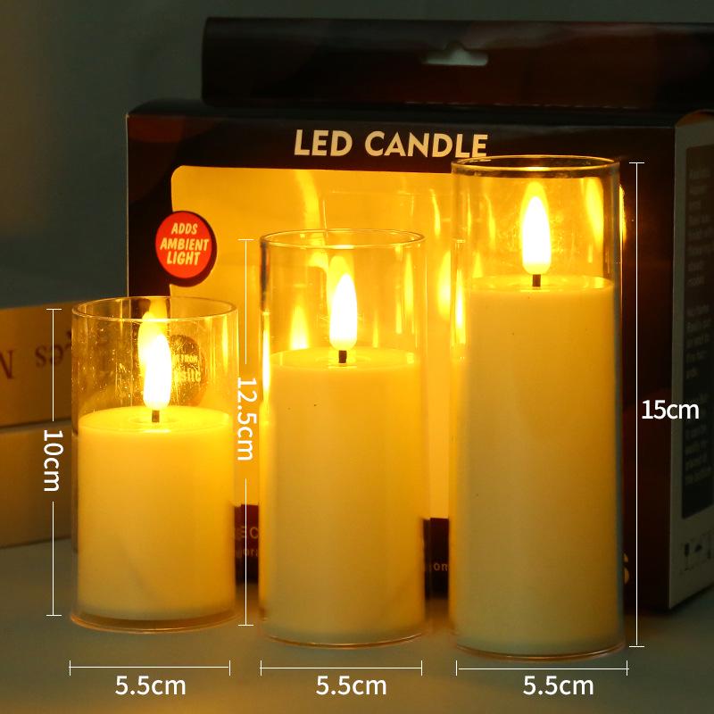 LED Acrylic Simulation Candle Lamp for Birthday Parties