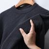 Hengyuanxiang Men's Houndstooth Round Neck Wool Blend Pullover Sweater