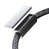 USB-A - iPhone Lightning cable with magnetic holder organizer 1.2m - gray