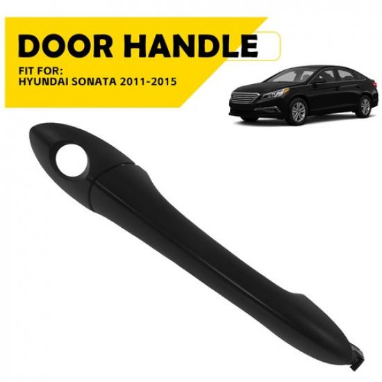 Front Driver Black Exterior Door w Handle Keyhole for Hyundai Sonata 2011-15 EA