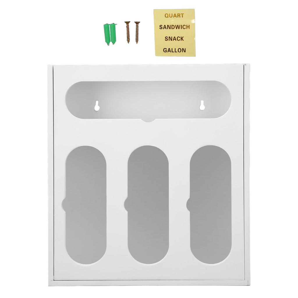 Food Storage Bag Container Bamboo Polished  Drawer Design Food Bag Storage Box for Kitchen Home