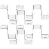 6Pcs Stainless Steel Tube Clamps U Shaped Brackets Mounting Clips For Door Closing Hardware Pipe Woodworking