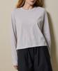SHINE ON YOU Cotton Basic Long Sleeve T-Shirt_ Light Gray