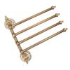 Swivel Towel Bar Antique Brass Towel Rack Rotated Towel Hanger Holder for Bathroom Four Rods