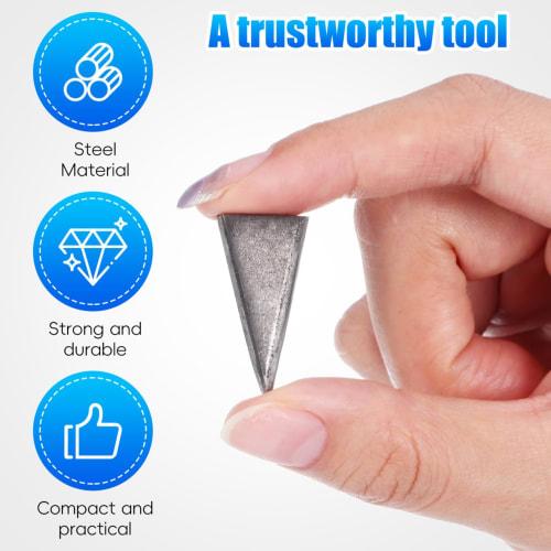 WOONEKY Hammer 20pcs Triangular Wedges, Claw Wedges, Pegs for Wooden Axe Handles, Axe Wedges, Axe Handle Wedges, Axe Mounting Accessories, Steel Handl