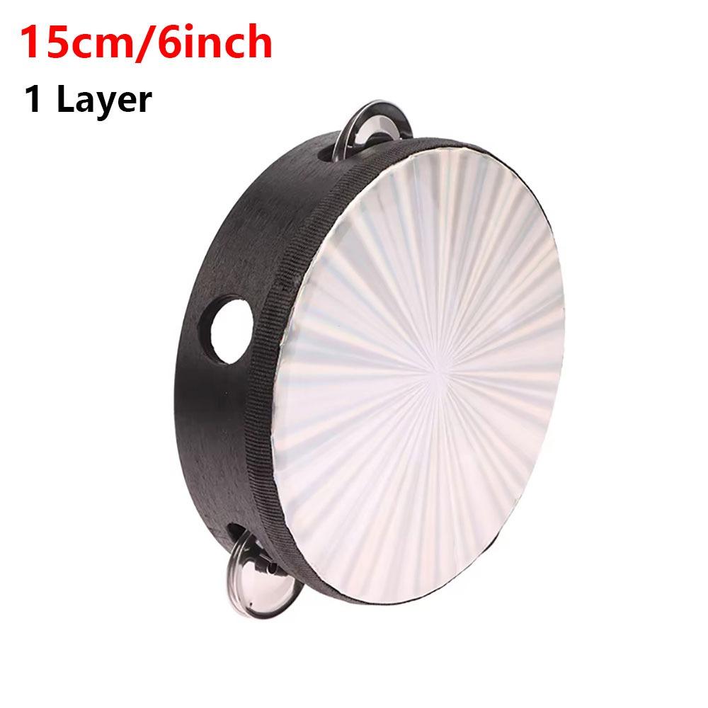 1Pcs Wooden Hand Drum 6/8/10 inch Handbell New Radiant Tambourine Musical Percussion Instrument