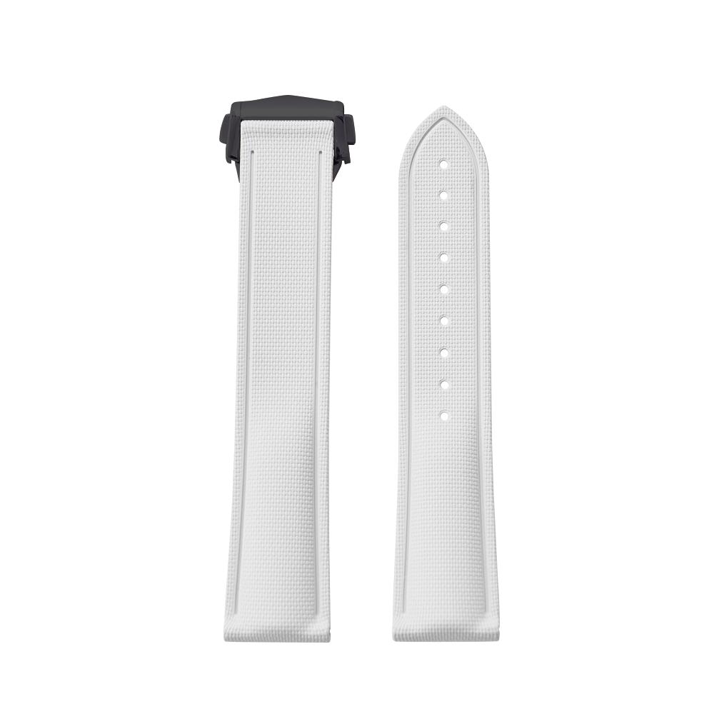 Premium Grade Soft FKM Rubber Watch Strap 20mm 21mm 22mm Perfect Fit Flat End Universal Quick Release Watch Strap
