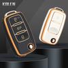 Tpu Car Flip Key Case Cover Shell For Vw Volkswagen Polo Tiguan Passat Golf Jetta Lavida Skoda Octavia 2 3 Button Protected Fob