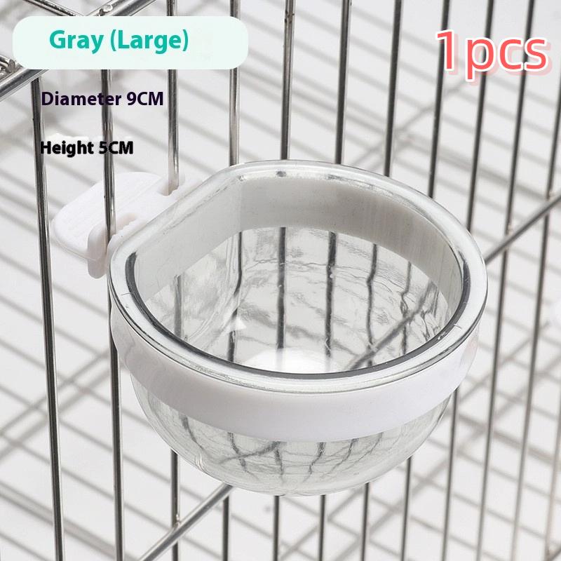 

Миска для кормления птиц Съемная прозрачная миска Пластиковая кормушка для клетки Удобная подвесная кормушка для семян и воды для попугаев