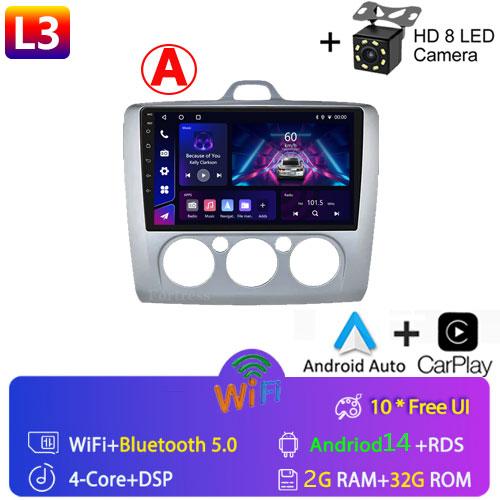 Carplay 4G 2din Android 13 Car Radio for Ford Focus Exi AT 2004-2011 Auto Multimedia Video Player Autoradio Audio Navigation GPS