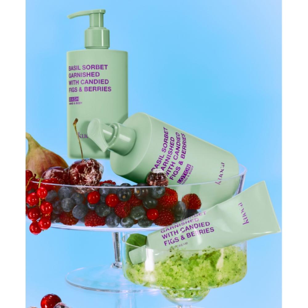 Kuoca [set Of 3] Basil Sorbet Hand   Body wash+lotion+Hand Cream NONE