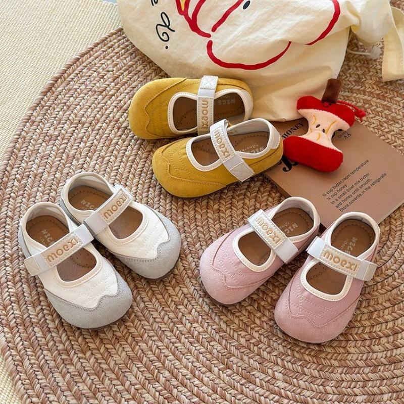 Dívčí boty Mary Jane s měkkou podrážkou Dětské lehké kožené boty Ležérní boty ve stylu balerín Boty s mašlí