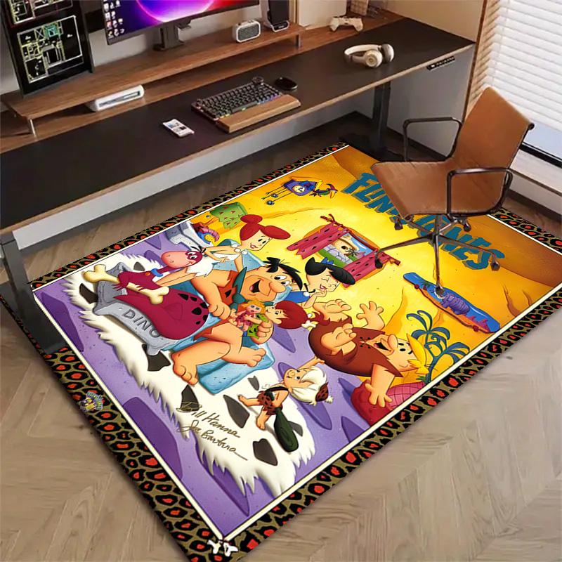 1pc Flintstone Design Printed Area Rug Carpet for Bedroom Living Room Home Decor Rugs Mat Non Slip Mat Rug for Bedside