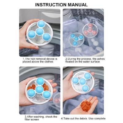 Pet Hair Collector Bag For Washing Machine Reusable Nylon Mesh Floating Lint Filter Pouches Universal Laundry Accessory