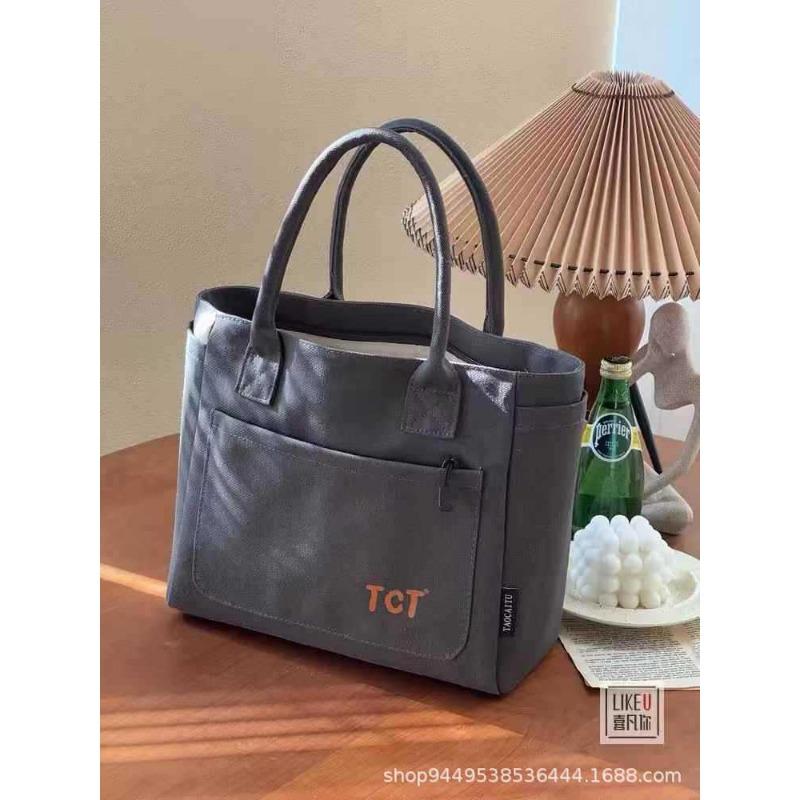 

Canvas bag versatile simple large capacity shoulder bag women senior sense commuter tote bag student class backpack women