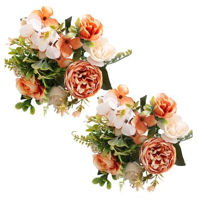Artificial Flowers Wedding Christmas Craft Wreath Home Decor Accessories Bride Holding Flowers Scrapbooking Silk Hydrangea Peony