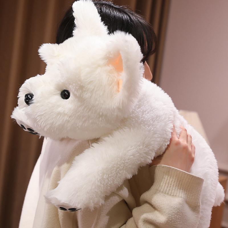 Cartoon West Highland White Terrier Plush Toy Cute Soft Stuffed Animal Doll Dog Home Decor Gifts For Friend