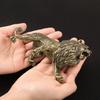 King Of The Grassland Big Lion Brass Ornament Antique Bronze Handheld Tea Desk Pet