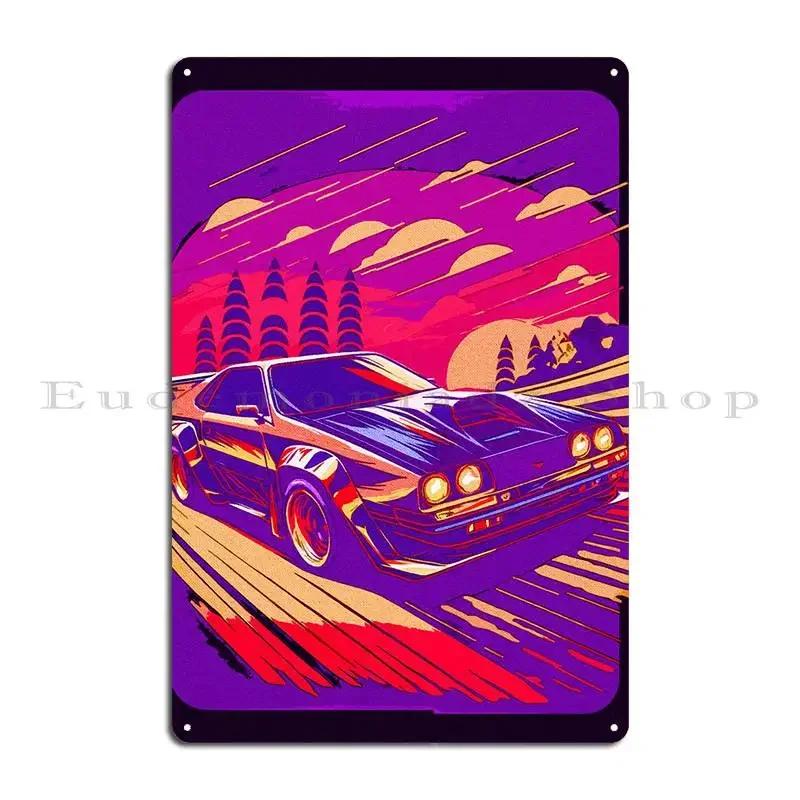 Cyber Cars Landscape Metal Plaque Wall Cave Party Living Room Personalized Garage Tin Sign Poster
