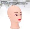 PVC Bald Mannequin Head with Makeup Wig Hat Display Model Head Mannequin Head for Practicing Massage Hairdressing Displaying Wigs