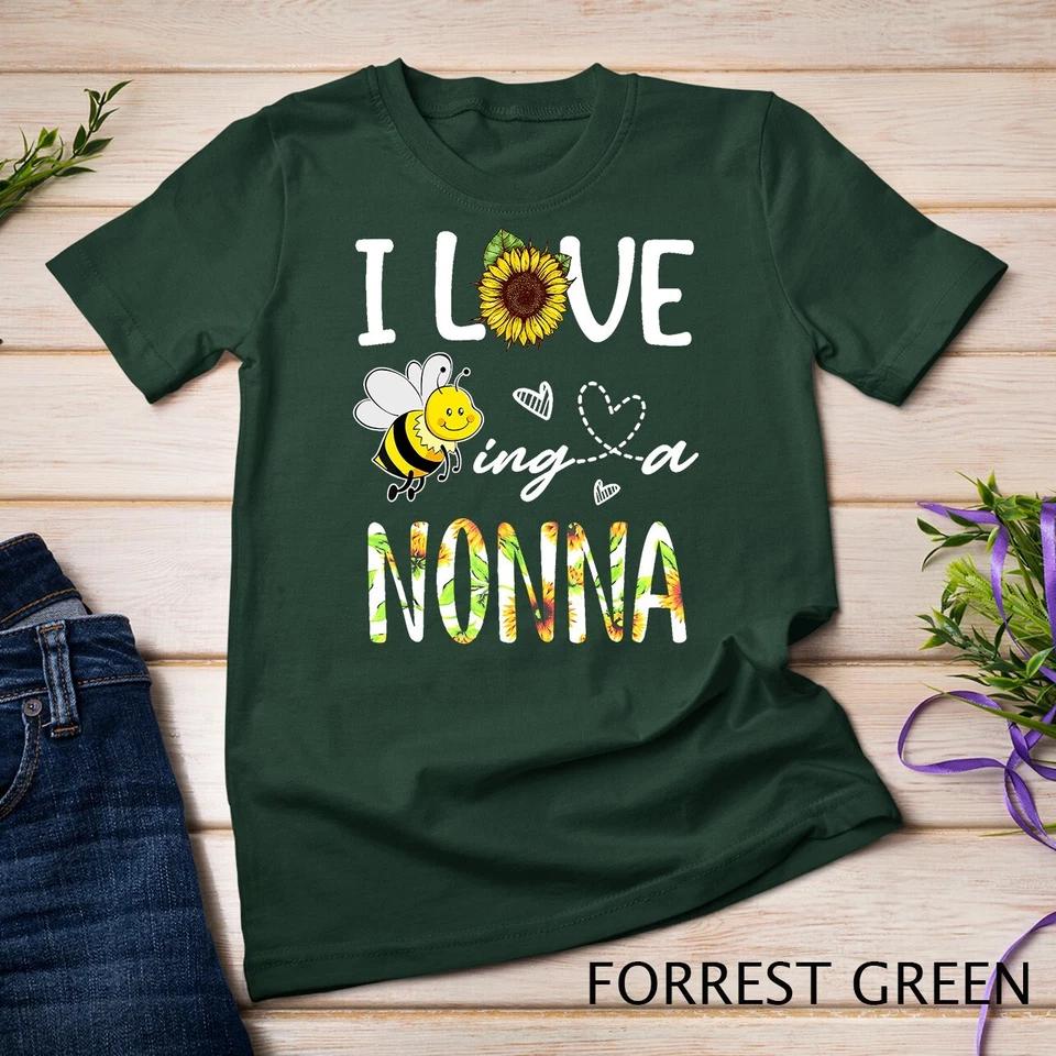 I Love Being A Nonna Sunflower Bee, Mother s Day T-Shirt Unisex T-shirt 3 M
