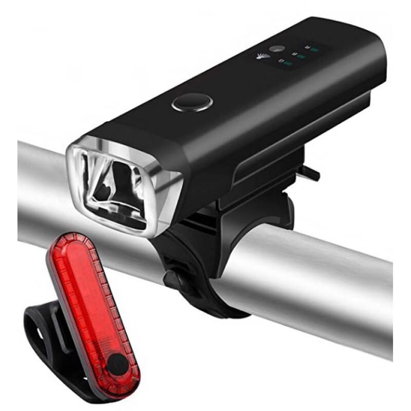UOSU USB Rechargeable Bicycle Front Light & 056 Taillight Set