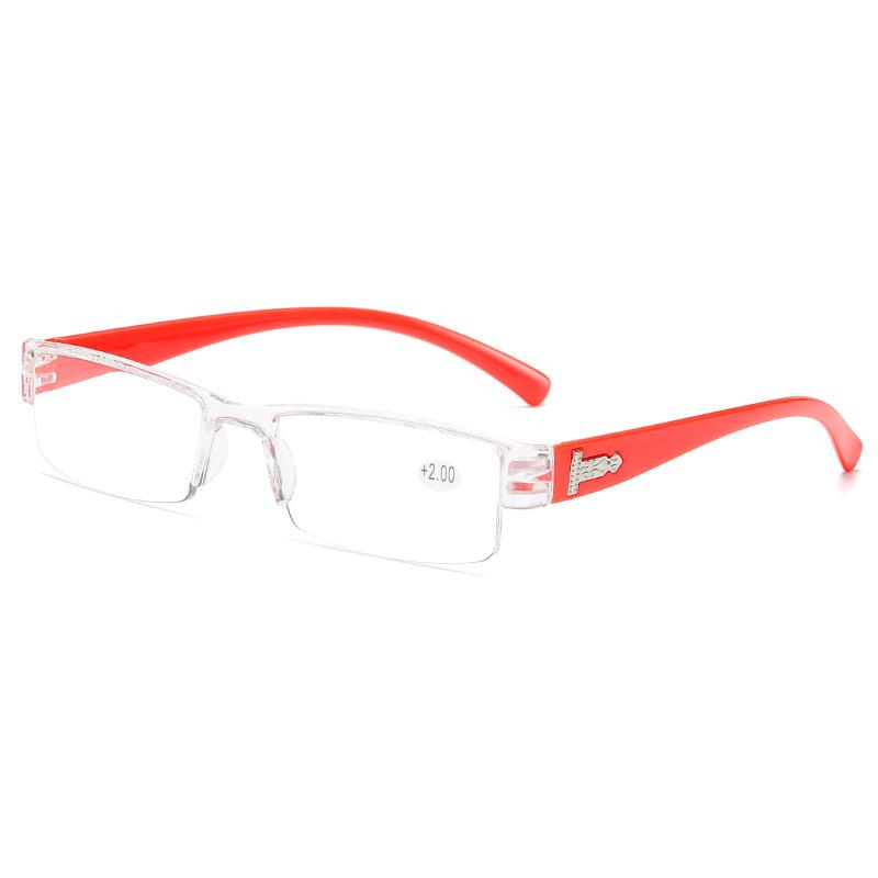 1 PC Half Frame Reading Glasses Women/Men Older Fashion Presbyopic Eyeglasses Portable High-definition Vision Care +1.0~+4.0