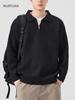 Mu Yuan Unisex American Cleanfit Polo Collar Sweater - Casual, Loose, Versatile Knitwear for Men
