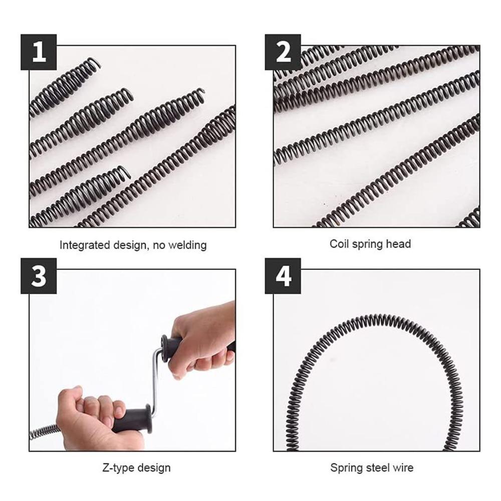 Auto Feed Pipeline Sewer Cleaner 10mm Diameter Drain Cleaner Augers Plumbing Snake Pipe Sewer