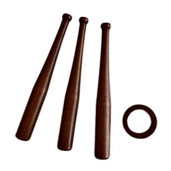 Wooden Baseball Bat Display Stand Mini Holder for Showcasing Balls & Memorabilia Golf Tennis Ball Support Bracket Round Crafted Rack for Home Desktop