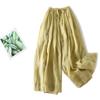 2026 Spring/Summer New Women's Cotton-Linen Straight Wide-Leg Pants, Artistic Loose Ramie Casual Pants