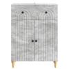 Sideboard Concrete Grey 66 x 34.5 x 90 cm Wood Based Material