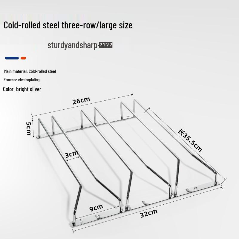 High-Stemmed 304 Stainless Steel Wine Glass Storage Rack for Red Wine Glasses