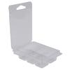 AAAF 100 Packs Wax Melt Clamshells Molds Square, 6 Cavity Clear Plastic Cube Tray For Candle-Making & Soap