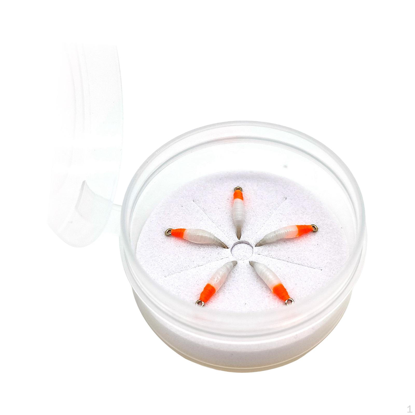 

5шт колючие приманки для рыбалки нахлыстом искусственное оборудование для морских снастей подарки Orange 1.25cmx0.55cm