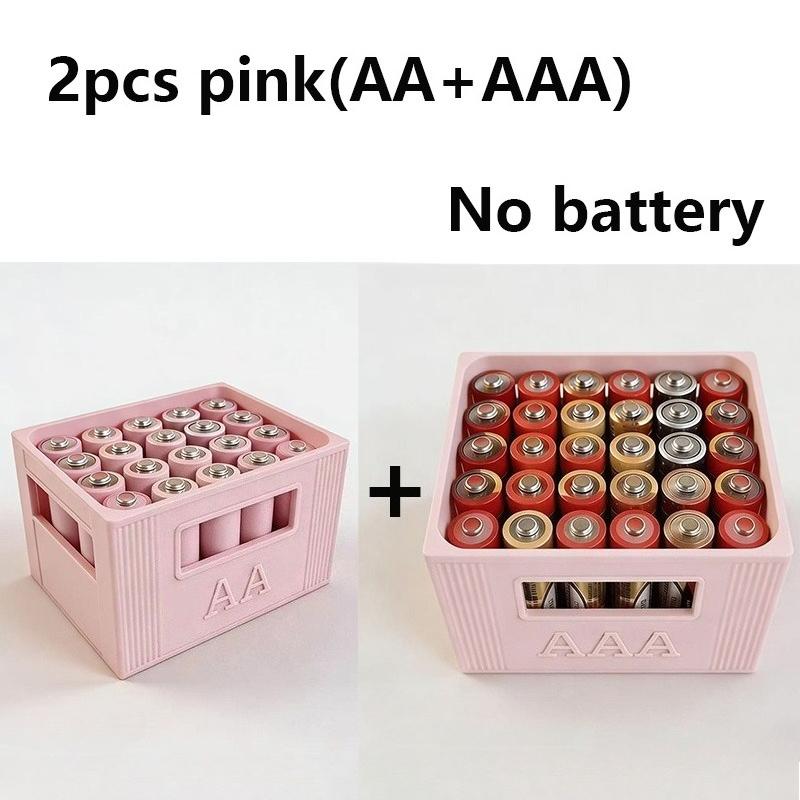 Kostengünstige robuste stapelbare Kunststoff-Batterieaufbewahrungsbox - Große Kapazität 30/20 Fächer Batterieorganizer Geeignet für AAA/AA-Batterien