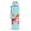1PC Bright Multicolor Butterfly Wing Print 750ml Color Plastic Sports Water Bottle Leakproof Flip Straw Lid Suitable for Sports Office Home Use