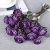 Yousheng 1 Bunch Artificial Camellia Flower Bouquet Realistic Fake Silk Flower Home Office Wedding Party Table Centerpiece Faux Bloom Decoration