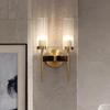 Nordische Luxus Glas- und Kupfer-Wandleuchte für Schlafzimmer oder Wohnzimmer