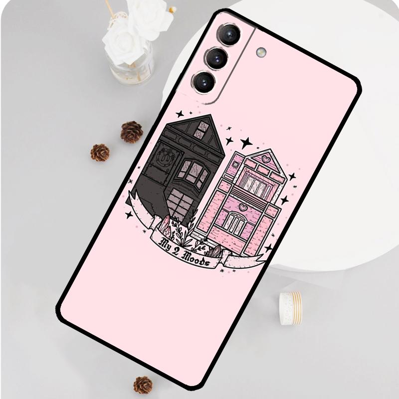 Girly Pastel Witch Goth Pattern Phone Case For Samsung Galaxy S25 S26 Ultra S20 S21 S22 S23 S24 S10 Plus S25 FE Funda Cover
