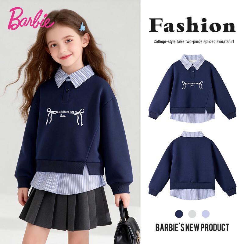 Barbie Girls  Academy Style Faux Two-Piece Sweatshirt 120