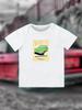 Round Neck Printed Pattern Pullover Short Sleeve Kids Tops ZAZ Zaporozhets 968
