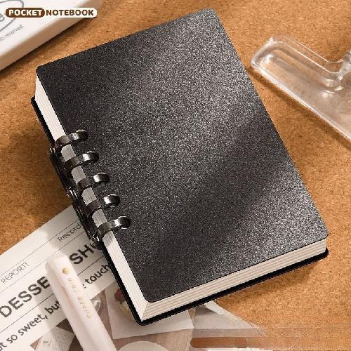 80 Sheets Square Lined A7 Pocket Notebook - High Quality Loose-leaf Mini Diary Book for Student School Supplies