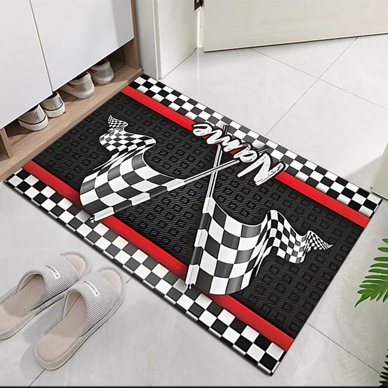 Custom Name Racing Printed Carpet, for Office Chair Living Room Bedroom Kitchen Room Decor Gifts.