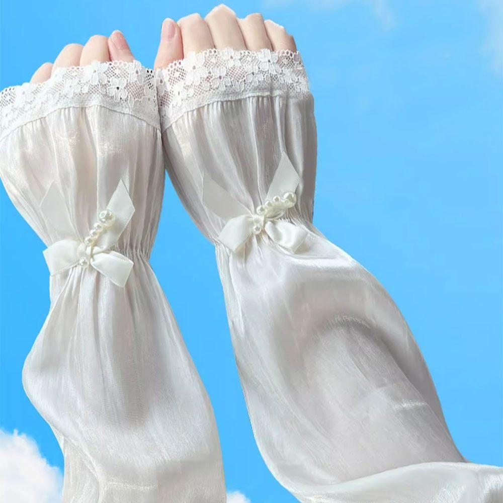 Elegant Sun Protection Sleeves Breathable Lace Arm Cover Cooling UV Protection Sleeves Daily Wear