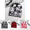 Strickmütze mit Totenkopfmuster aus Acrylgewebe für Herbst Winter Streetwear und Hiphop-Stil