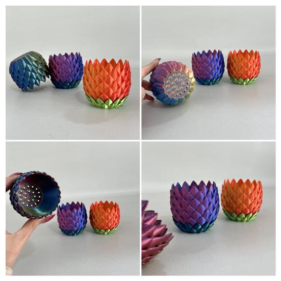 Doniczka ze Skalą Smoka z Podstawką Wewnątrz Na Zewnątrz Sukulenty Rośliny Ziołowe Doniczka Pojemnik z Otworami Drenażowymi Wystrój Domu Balkonu Ogrodu