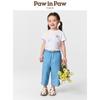 PawinPaw Girls' Cartoon Bear Loose Denim Jeans